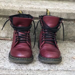 Oxblood (red) doc martens
